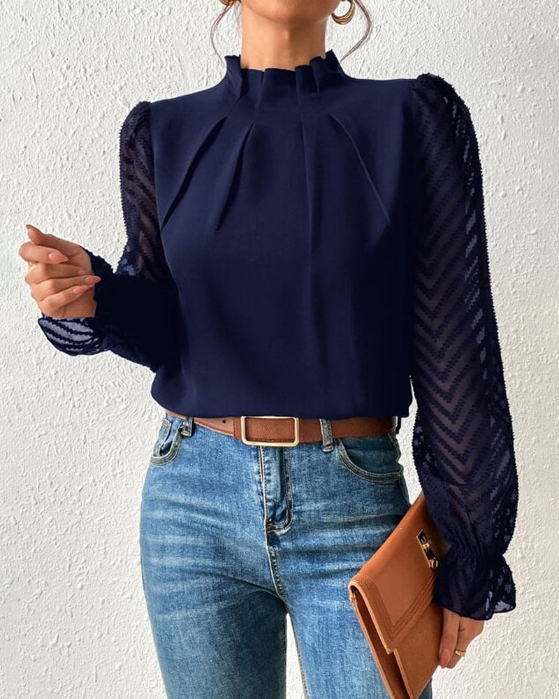 Levoire | Chemise À Manches Longues Et Motif En Vagues Granat