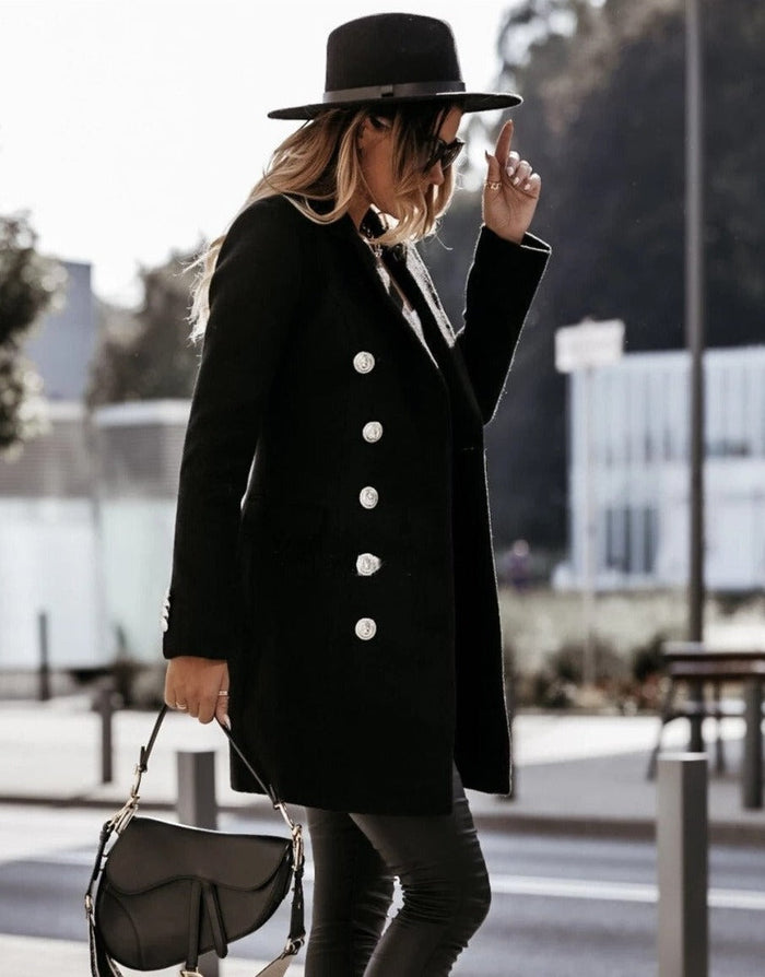 Levoire | Manteau Avec Boutons Et Revers Classiques Pour Un Usage Quotidien