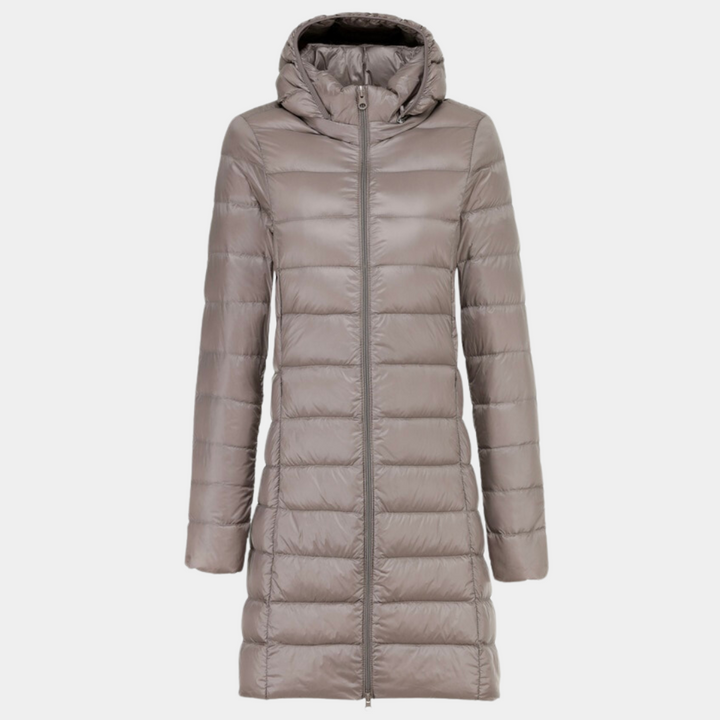 Levoire | Veste À Doudoune Longue Ultralégère Et Imperméable Khaki