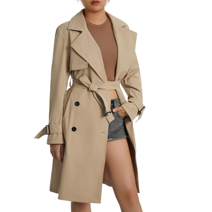 Levoire | Élégant Tendance Chic Trench-Coat Braun
