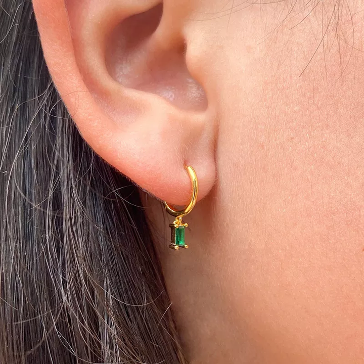 Levoire | Boucles D'Oreilles Carrées En Zircon Élégant