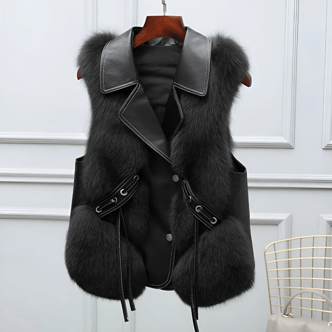 Levoire | Fell Et Cuir Arletta Noir