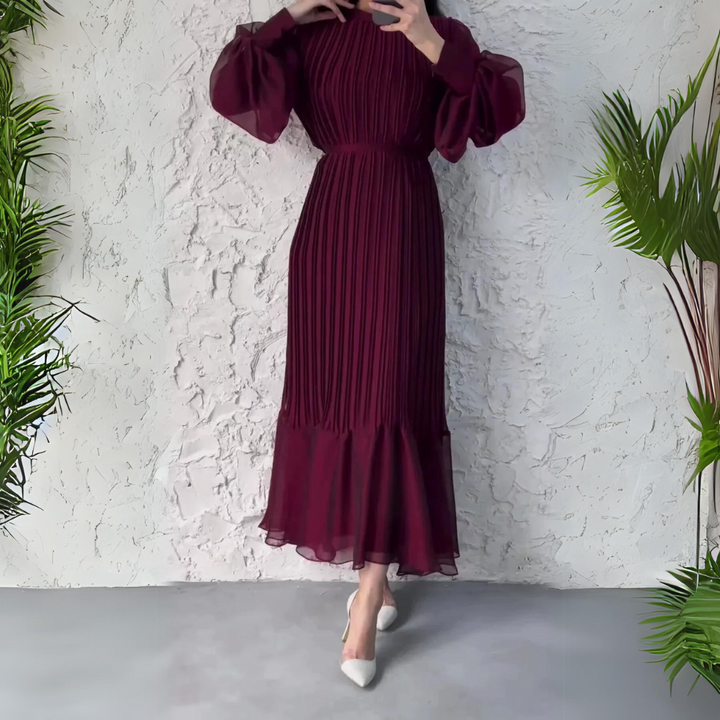 Levoire | Robe plissée confortable Rot