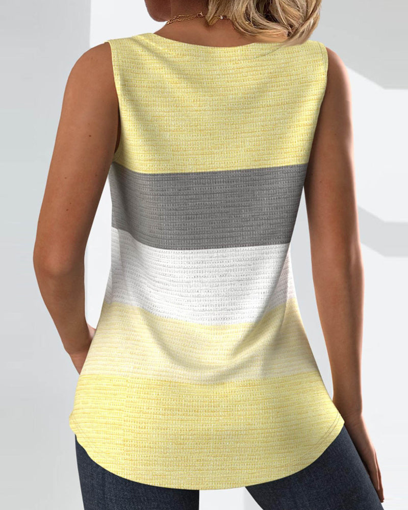 Levoire | Débardeur Rayé Avec Boutons