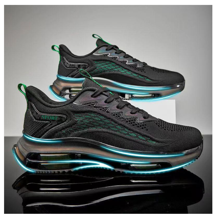 Levoire | Airflow Sneaker Baskets De Sport Élégantes Avec Double Coussin D'Air Vert