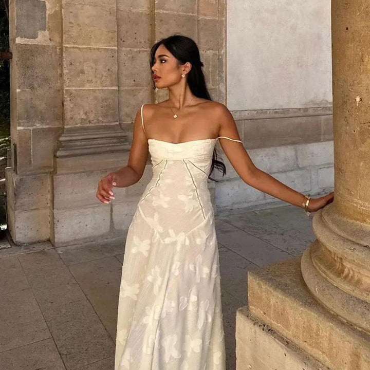 Levoire | Robe longue sans bretelles pour femmes - Blanc
