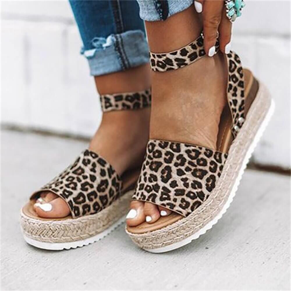 Levoire | Smart Top Sandales Élégantes Leopardé