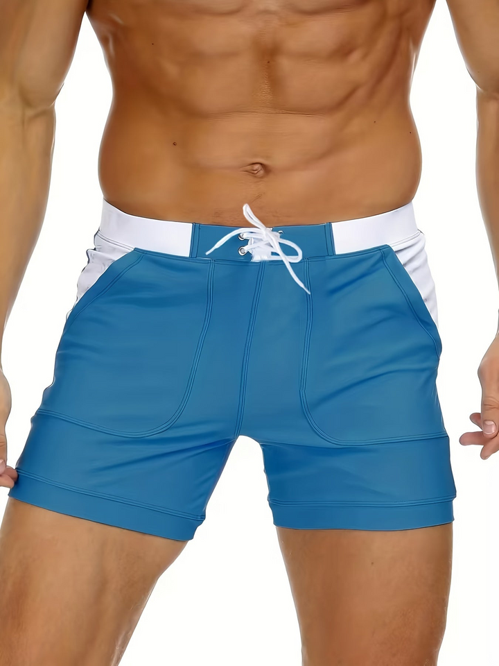Levoire | Shorts de bain pour hommes à séchage rapide Design léger et respirant Paon bleu