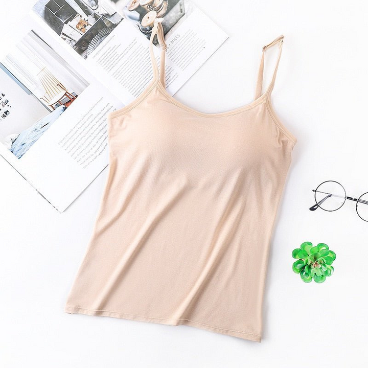 Levoire | Haut Femme Chemisier Avec Soutien-Gorge Intégré Pour Femmes Abricot