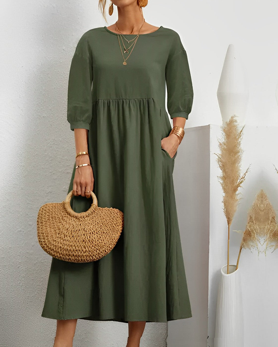 Levoire | La Robe D'Été Idéale Dans Un Style Chic Bras vert