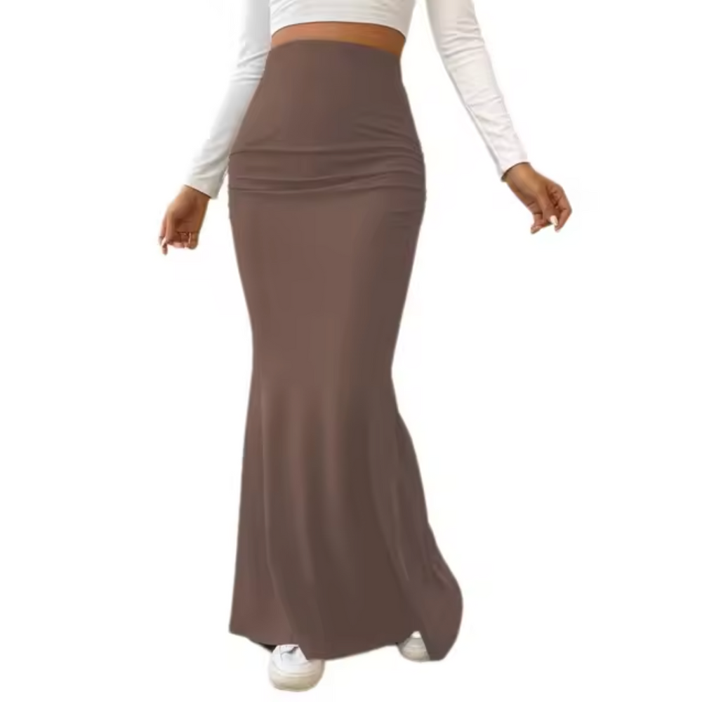 Levoire | Jupe Longue Taille Haute Avec Train Kamel