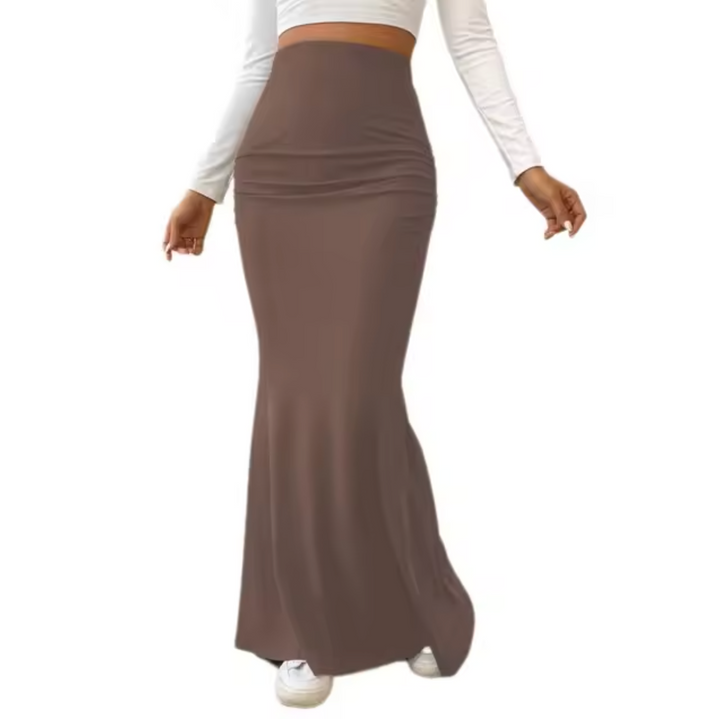 Levoire | Jupe Longue Taille Haute Avec Train Kamel