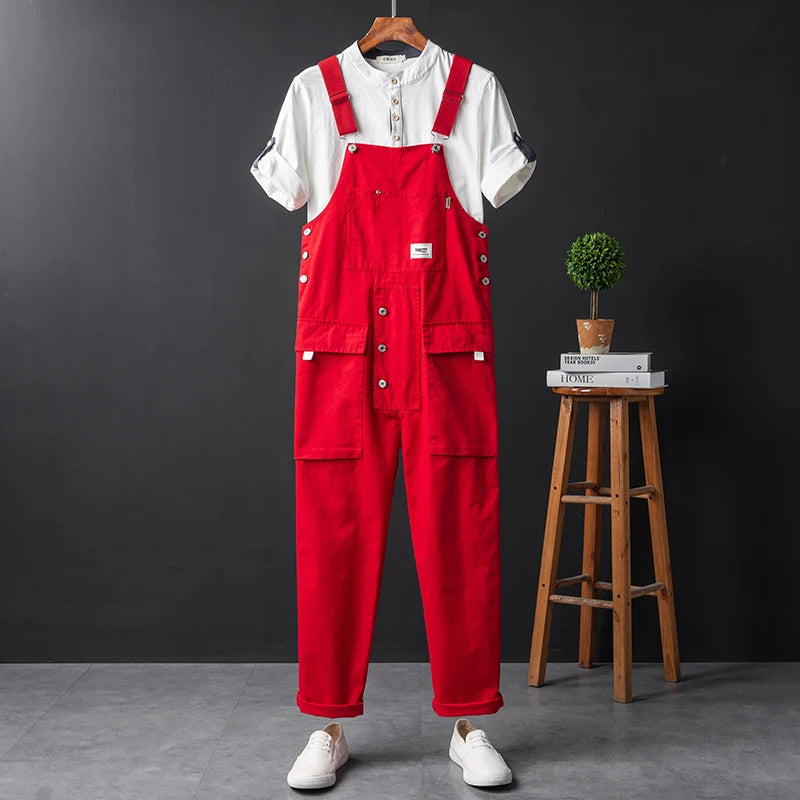 Levoire | Salopette Cargo pour Hommes Rot