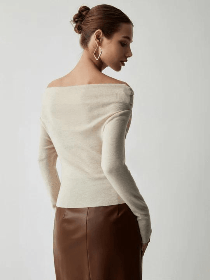 Levoire | Rento Manches Longues Slim Bretelles Pull en Laine