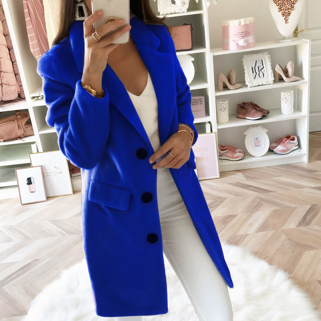 Levoire | Long Femmes Manteau Noir Bleu