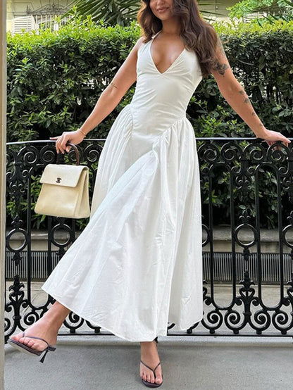 Levoire | Robe midi à encolure en V profonde