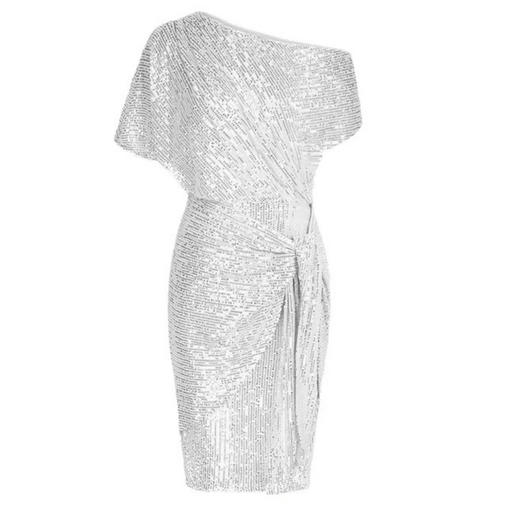 Levoire | Robe élégante en sequins ajustée pour femmes Blanc