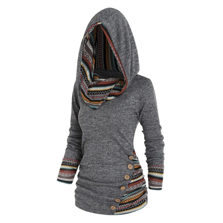 Levoire | Sweat À Capuche À Manches Longues Avec Rayures Gris