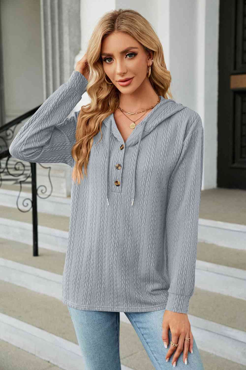 Levoire | Sweat À Capuche À Manches Longues Pour Un Style Confortable Bleu