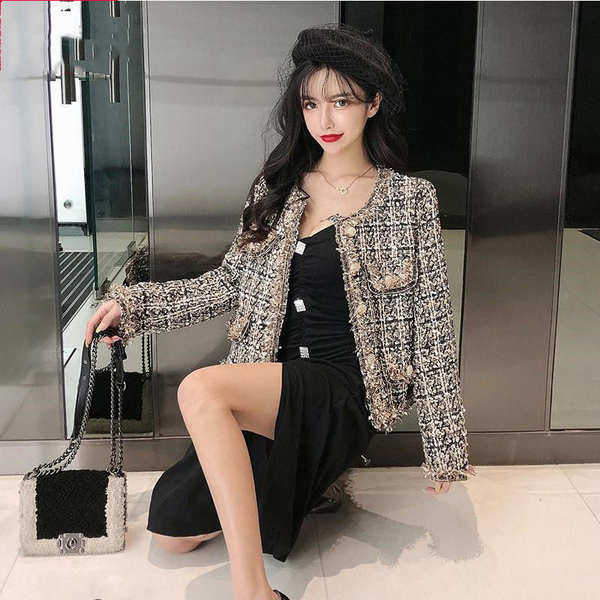 Levoire | Veste en Tweed Classique avec Boutons Dorés