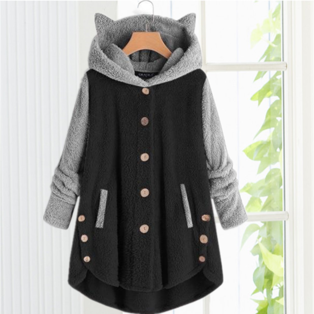 Levoire | à Capuche Avec Oreilles De Chat Noir