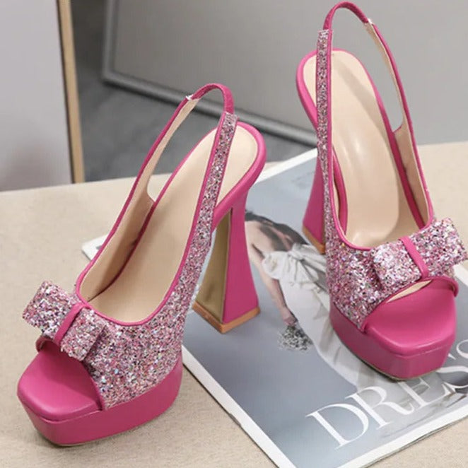 Levoire | Élégantes Chaussures De Gala À Talons Avec Lacets Et Talon Plat