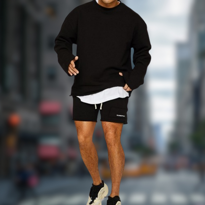 Levoire | Set Sweater et Shorts Nero