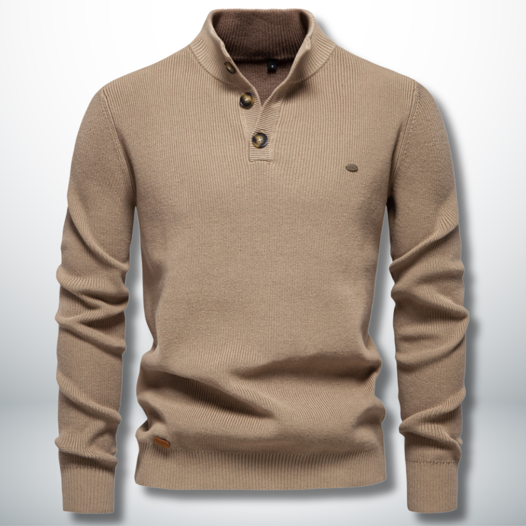 Levoire | Pull élégant et confortable avec des boutons Cachi