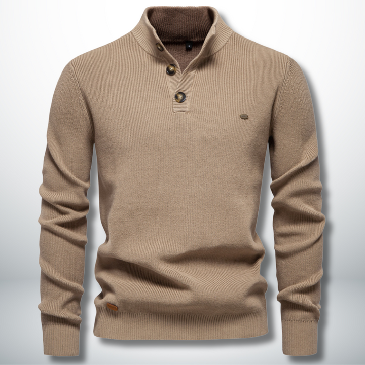 Levoire | Pull élégant et confortable avec des boutons Cachi