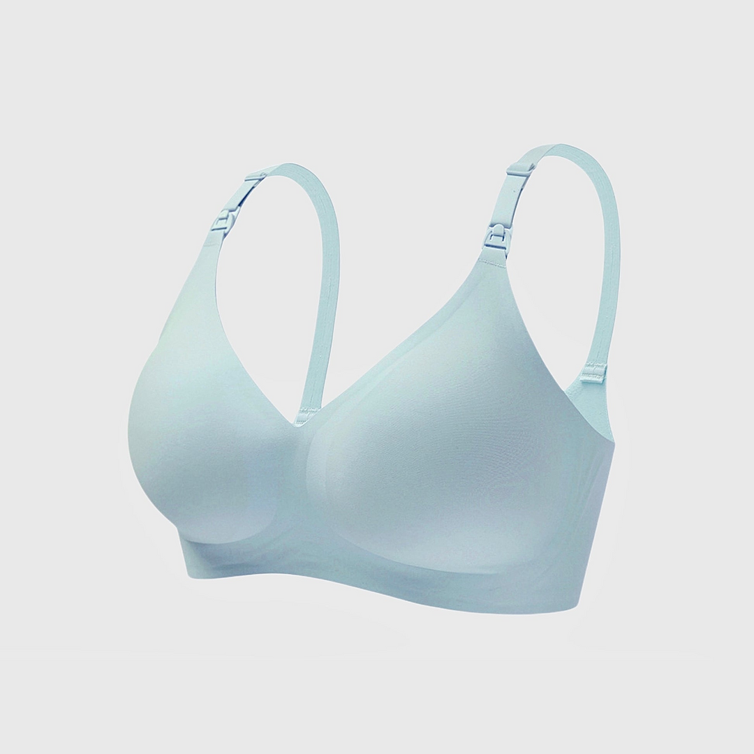 Levoire | Soutien-gorge d'allaitement confortable et soyeux avec bonnets à ouverture descendante Bleu