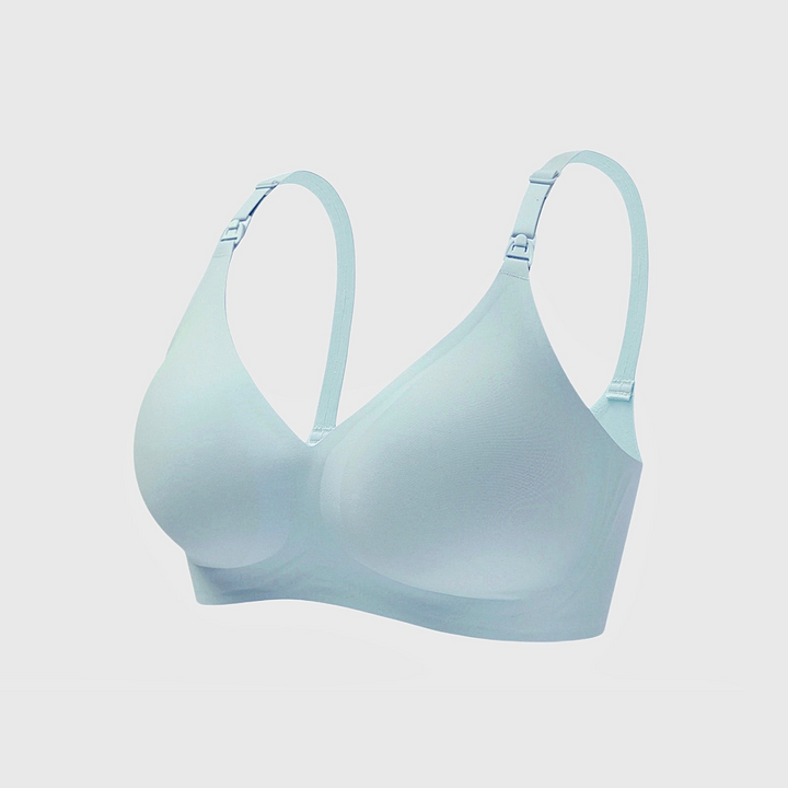 Levoire | Soutien-gorge d'allaitement confortable et soyeux avec bonnets à ouverture descendante Bleu