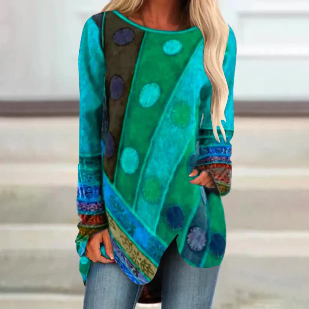 Levoire | Tunique Vintage Colorée Vert
