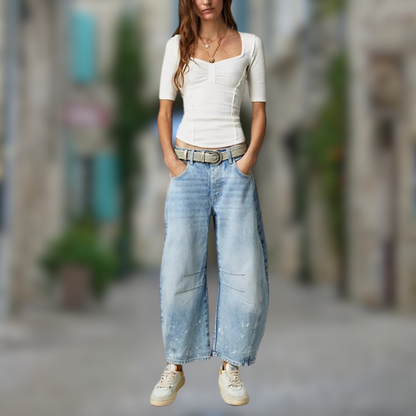 Levoire | Jeans pour femme à jambes larges Blu Jeans