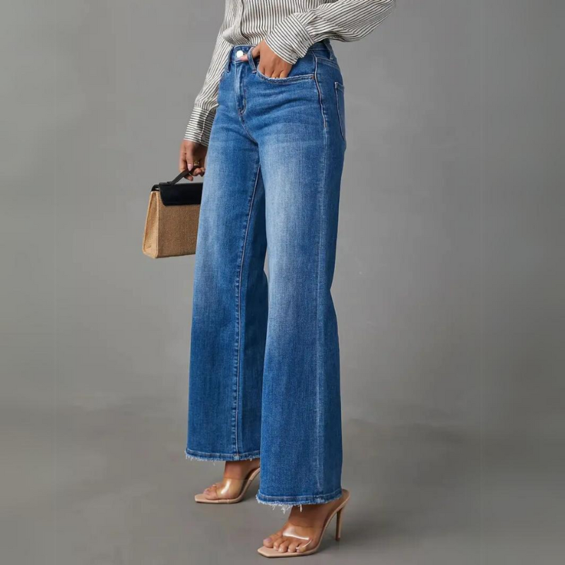 Levoire | Jeans Avec Jambe Large FR Femmes Haute Taille