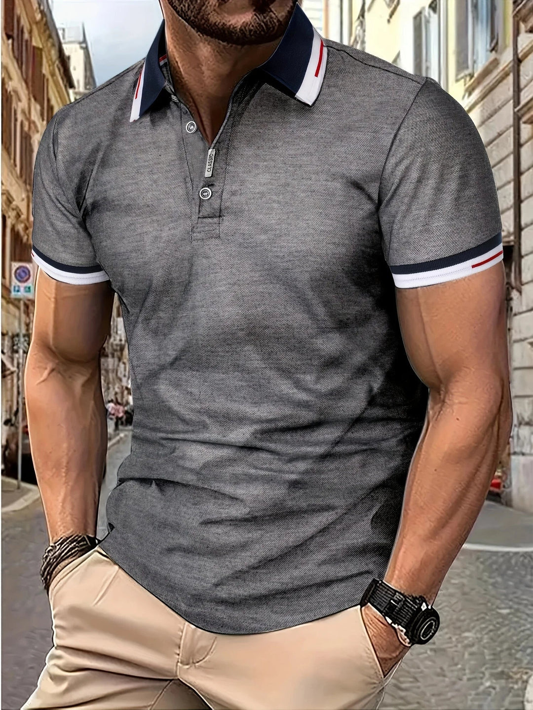 Levoire | Polo décontracté pour hommes Gris
