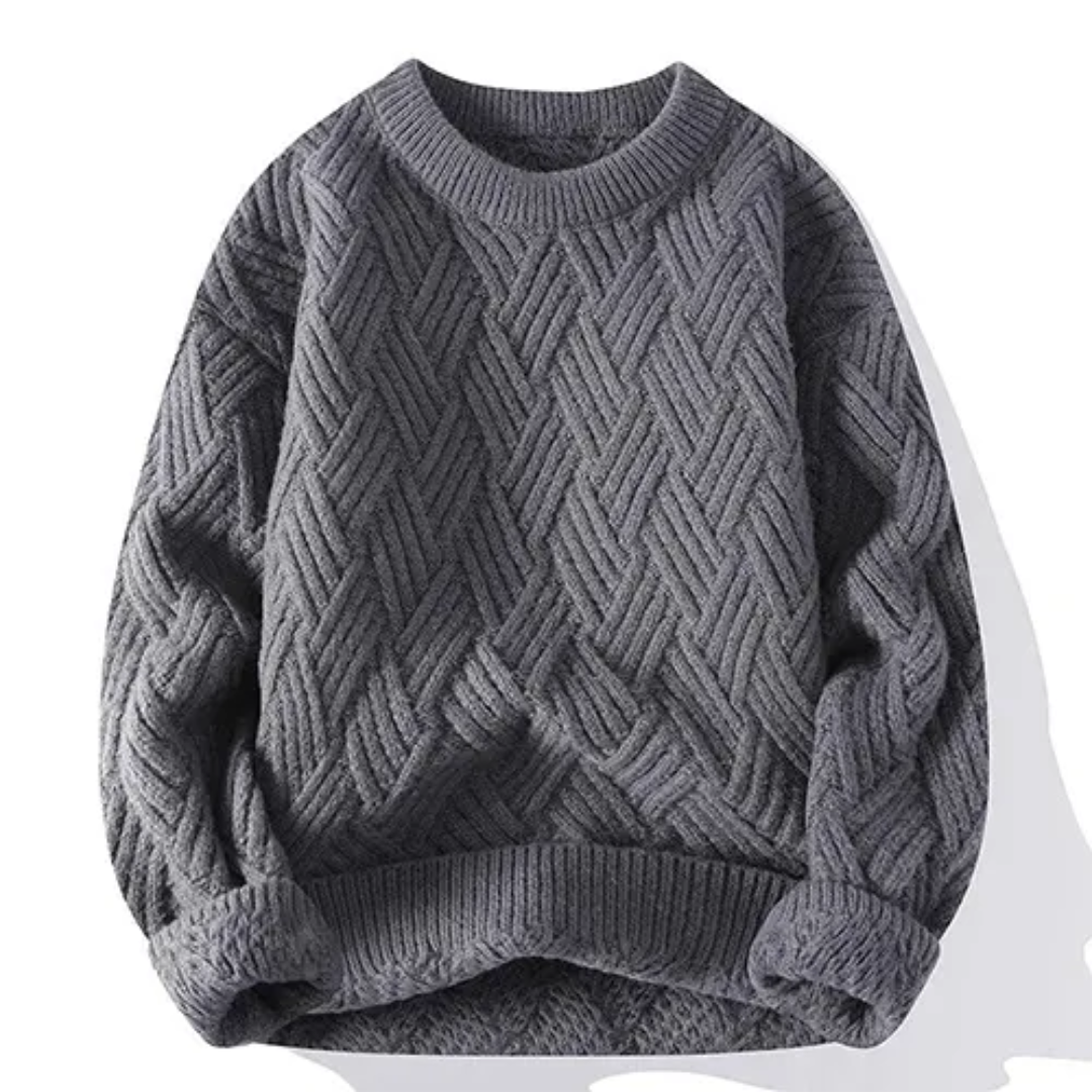 Levoire | Pull homme chaud Retro Gris