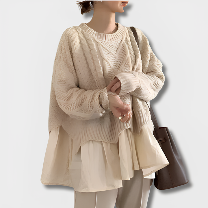 Levoire | Pull À Col Semi-Rigide Beige