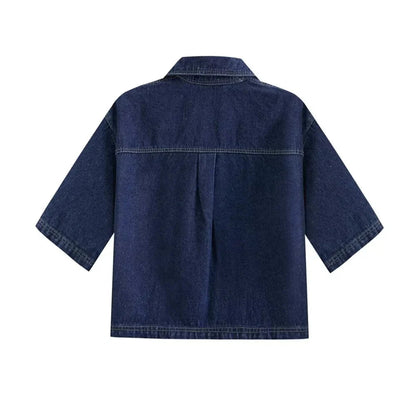 Levoire | Shorts En Denim Élégants Et Haut Avec Décolleté En V Moderne