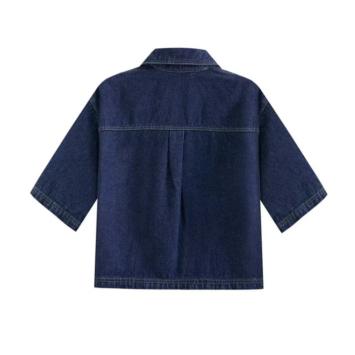 Levoire | Shorts En Denim Élégants Et Haut Avec Décolleté En V Moderne