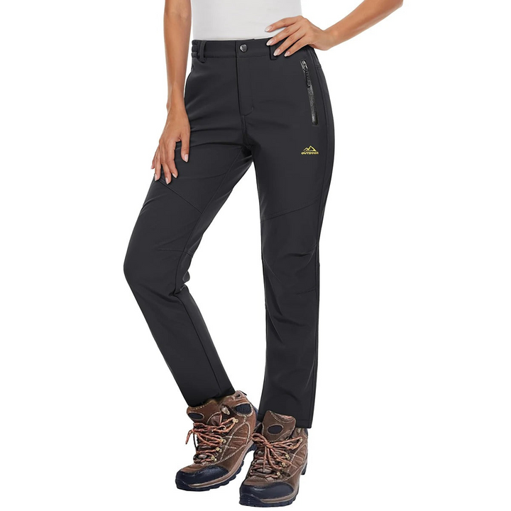Levoire | Pantalon Femme Imperméable Doublé en Fleece Pantalon Femme Confortable Noir
