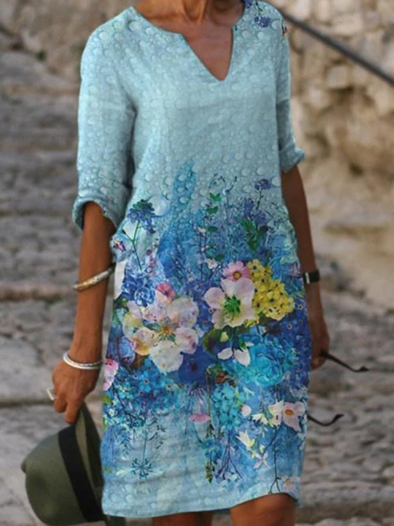 Levoire | Robe En Lin Charmante Avec Motif Floral 3