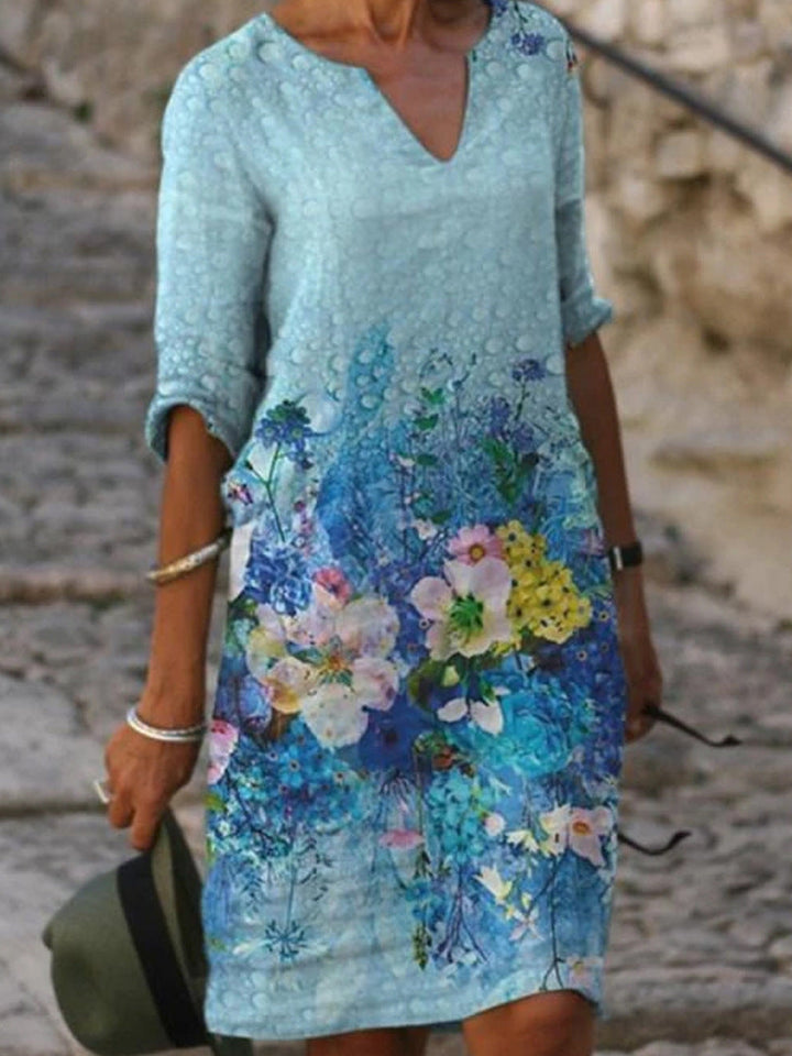 Levoire | Robe En Lin Charmante Avec Motif Floral 3