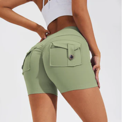 Levoire | Pantalon Court Taille Haute Vert