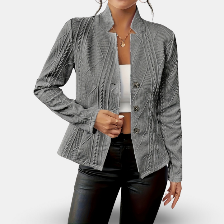 Levoire | Veste Cintrée Élégante Et Polyvalente Gris