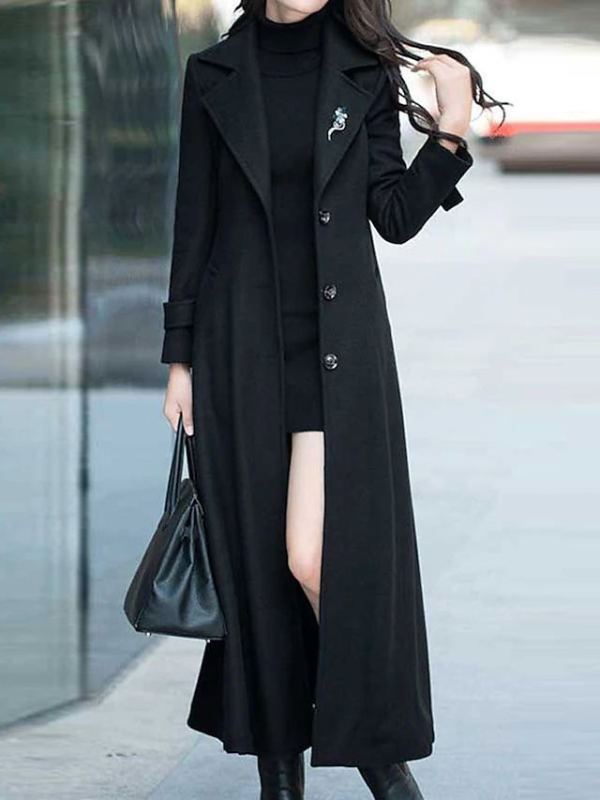 Levoire | Manteau En Laine Femmes Long Noir