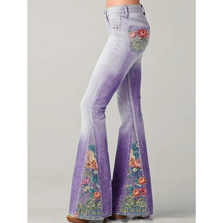 Levoire | Jeans à jambes larges pour femmes chic Pourpre