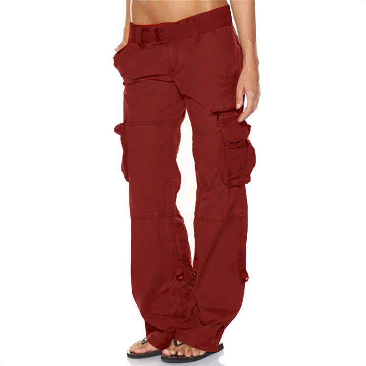 Levoire | Femmes Pantalon Cargo Long Bordeaux