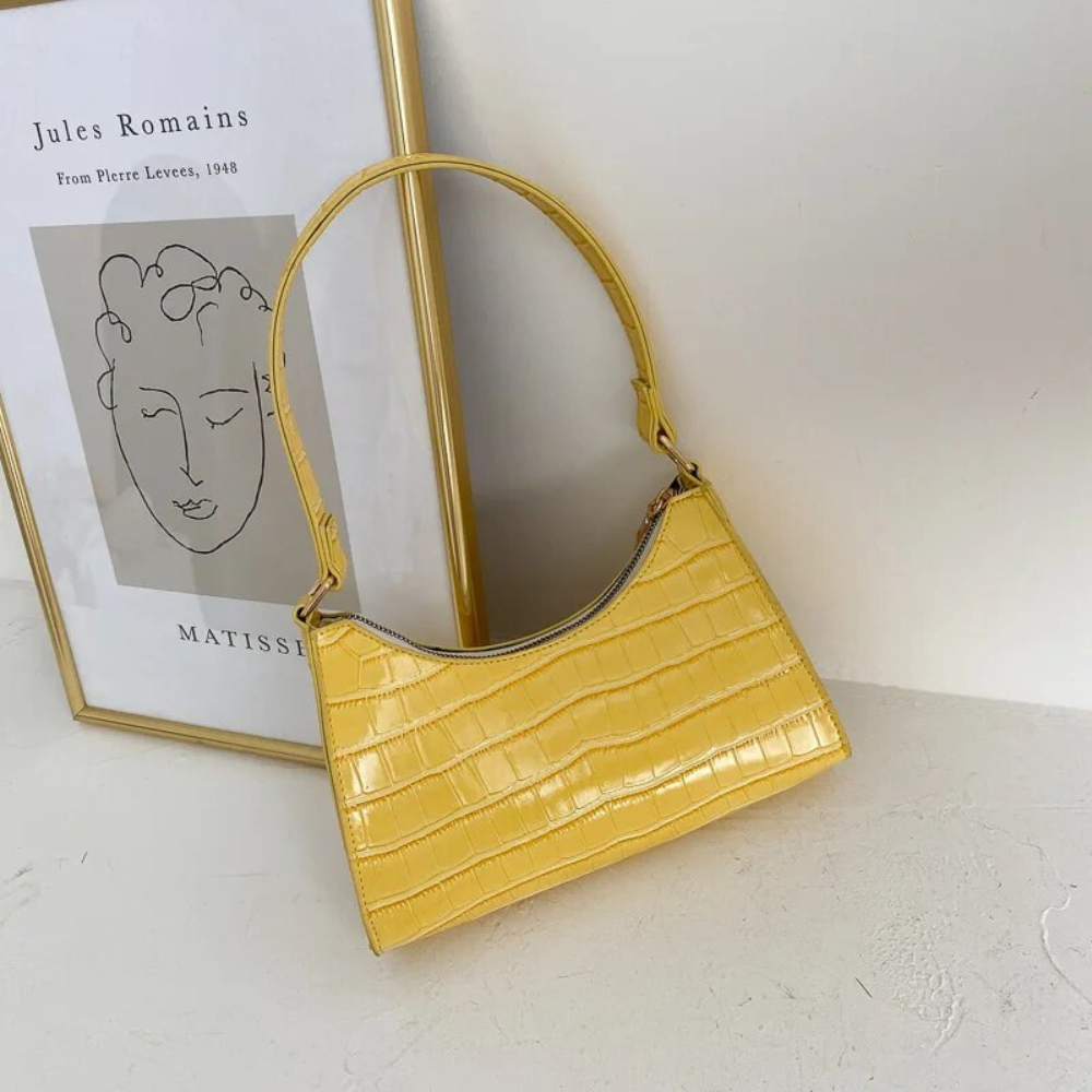 Levoire | Sac pour femmes élégante en cuir à épaule Jaune