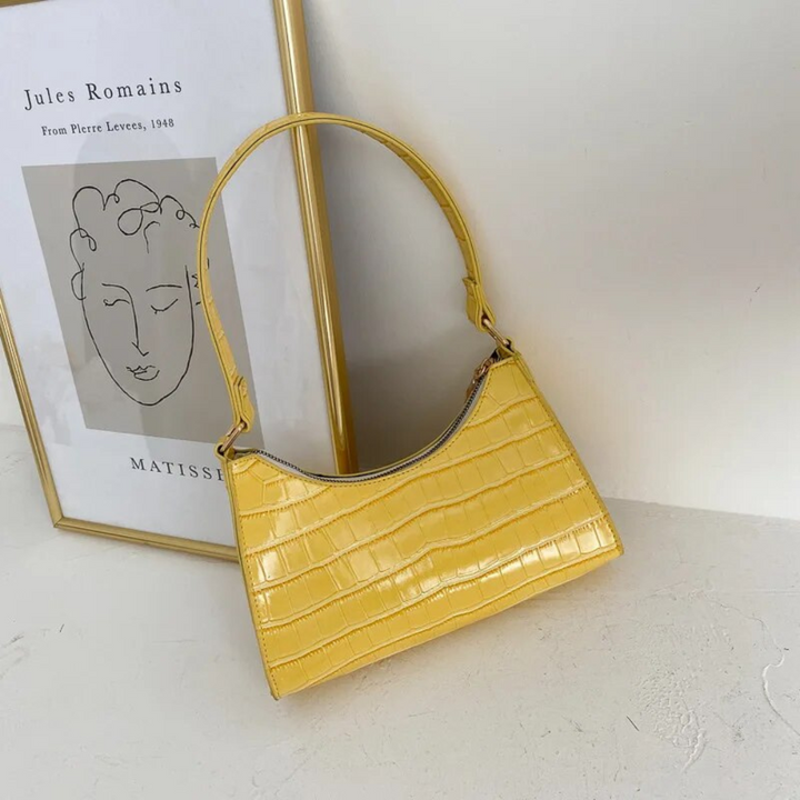 Levoire | Sac pour femmes élégante en cuir à épaule Jaune