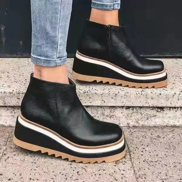 Levoire | Bottes en cuir orthopédiques Noir